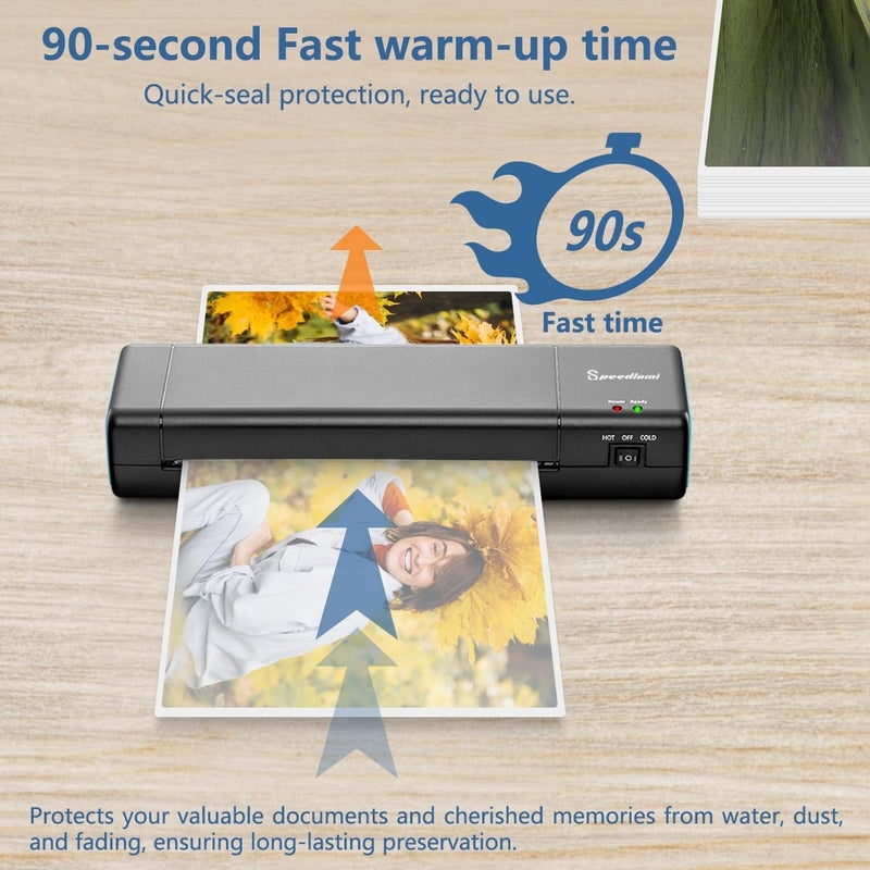 speedlami 90 Seconds Fast preheat, 4 in 1 Laminator Machine,Home laminator,A4 Laminating Machine Hot & Cold with Paper Trimmer & Corner Rounder,9 Inch Thermal Laminator Machine for Home Office - Image 2